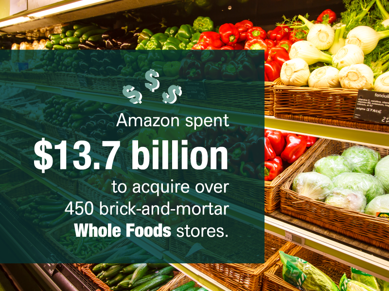 The amount Amazon spent to purchase whole foods