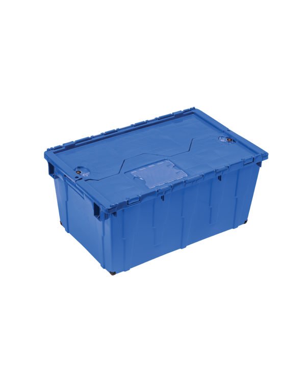 Plastic storage tote heavy duty blue storage container