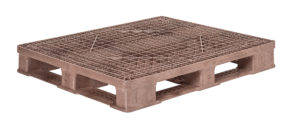 Brown progenic plastic pallet FM approved