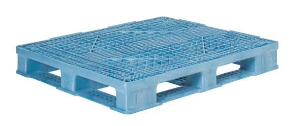 Blue ProGenic NSF Certified with lip 6" plastic pallet full view