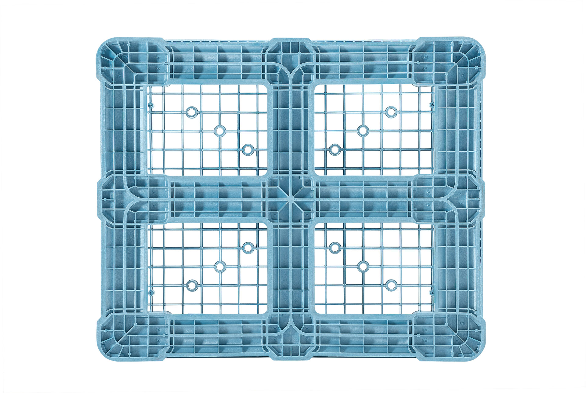 40 x 48 Rackable Plastic FDA Approved Solid Deck Plastic Pallet - Blue