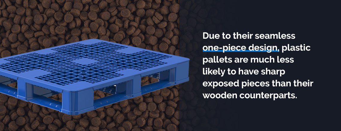 Reduced Risk of Damage from wooden pallets